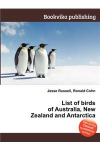 List of Birds of Australia, New Zealand and Antarctica