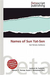 Names of Sun Yat-Sen