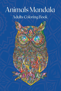 Animals Mandala Adults Coloring Book