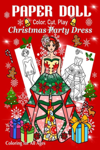 Paper Doll - Color, Cut, Play Christmas Party Dress