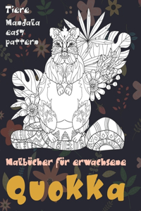 Malbücher für Erwachsene - Mandala Easy Pattern - Tiere - Quokka