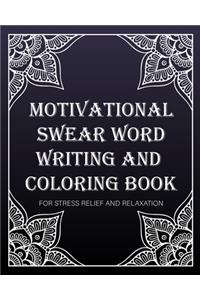 motivational swear word writing and coloring book