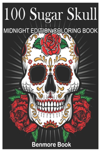 100 Sugar Skull Midnight Edition Coloring Book