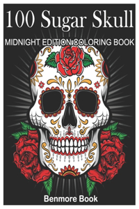 100 Sugar Skull Midnight Edition Coloring Book