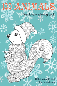 Zendoodle Coloring Book Baby Animals and other Creatures - 100 Animals
