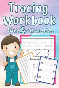 Tracing Workbook for 4 Year-Olds