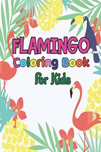 Flamingo coloring book for kids