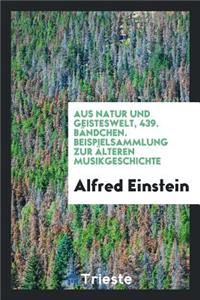 Beispielsammlung Zur Ã?lteren Musikgeschichte