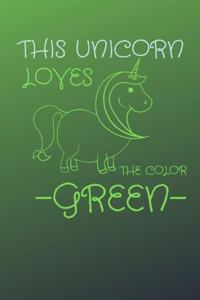 This Unicorn Loves The Color Green