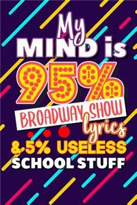 My Mind Is 95% Broadway Show Lyrics And 5% Useless School Stuff