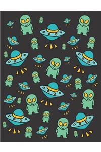 Aliens And UFO Notebook: Flying Saucers Spaceman Journal To Write In