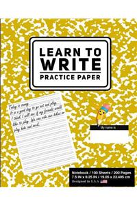 Learn To Write Practice Paper