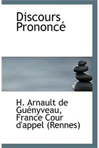Discours Prononcé