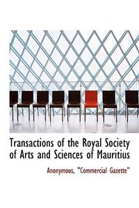 Transactions of the Royal Society of Arts and Sciences of Mauritius