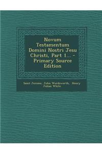 Novum Testamentum Domini Nostri Jesu Christi, Part 1... - Primary Source Edition