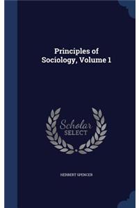 Principles of Sociology, Volume 1