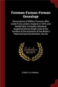 Foreman-Farman-Forman Genealogy