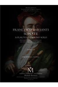 Barsanti, Sonate a Flauto o Violino Solo con Basso