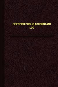 Certified Public Accountant Log (Logbook, Journal - 124 pages, 6 x 9 inches)