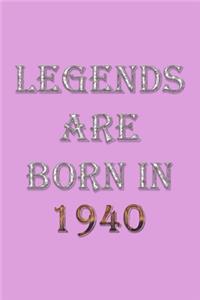 Legends Are Born In 1940 Notebook