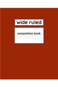 Wide Ruled Composition Book