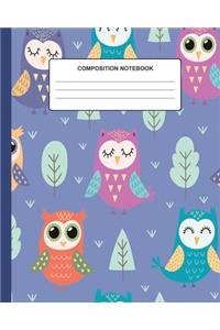 Composition Notebook Owl