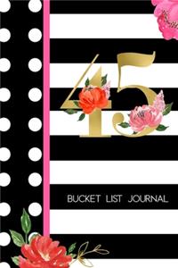 45 Bucket List Journal