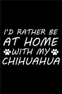 I'd rather be at home with my Chihuahua