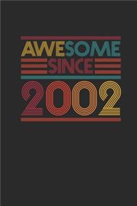 Awesome Since 2002: Graph Paper Journal (6" X 9" - 120 Pages/ 5 Squares per inch) for Birthday Gift Idea for Women And Men