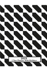 2019 - 1 Year Planner with Holidays