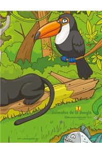 Animales de la Jungla libro para colorear 1 & 2