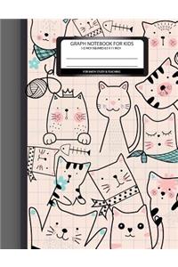 Graph books for kids 1/2 inch squares 8.5 x 11 For math study&teaching