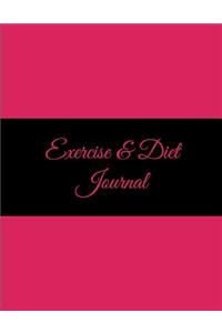 Exercise & Diet Journal: Pretty Pink, 2019 Weekly Meal and Workout Planner and Grocery List 8.5