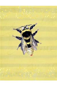 Floral Bee Composition Notebook