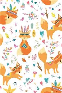 Fox Notebook: Blank Lined Journal, Softcover (6x9 Inches) with 120 Pages