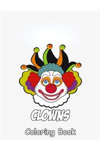 Clowns Coloring Book