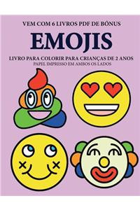 Livro para colorir para crianças de 2 anos (Emojis)