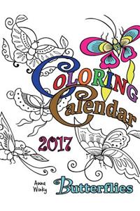 Coloring Calendar 2017 (UK Edition) Butterflies