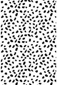 Journal Notebook Abstract Watercolor Dabs Black and White