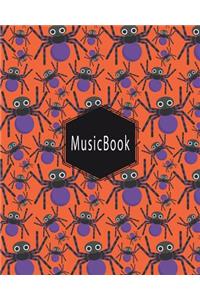 Music Book: Blank Music Sheet / Music Manuscript Paper / Staff Paper / Musicians Notebook/ 10 Staves Per Page / 120 Pages / 8 X 10 / Halloween Books