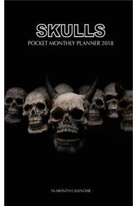 Skulls Pocket Monthly Planner 2018