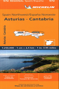 Asturias Cantabria - Michelin Regional Map 572