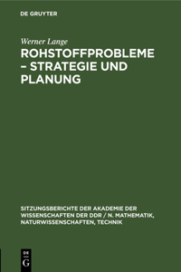 Rohstoffprobleme - Strategie Und Planung
