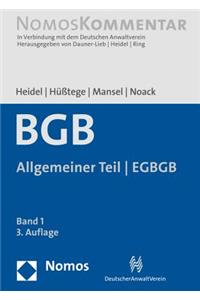 Burgerliches Gesetzbuch: Allgemeiner Teil - Egbgb