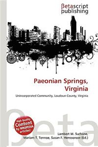 Paeonian Springs, Virginia