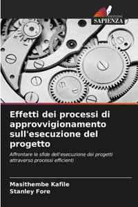 Effetti dei processi di approvvigionamento sull'esecuzione del progetto