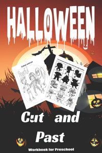 Halloween Cut and Paste Workbook for Preschool