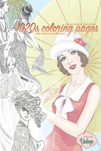 1920s coloring pages, coloring books for adults fashion' adult coloring books for women