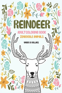Adult Coloring Book Zendoodle Animals - Under 10 Dollars - Reindeer