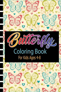 Butterfly Coloring Book for Kids Ages 4-8